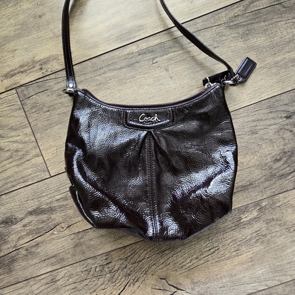 Coach Y2k Vintage Ashley Brown Patent Leather Crossbody Bag - Picture 7 of 14